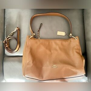 Coach Light Saddle Brown MIA Leather Shoulder Bag